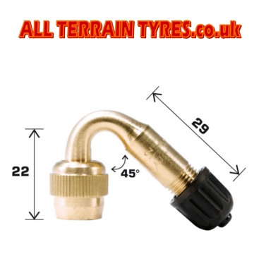 135 Degree Brass Bent Valve Extension - Click Image to Close